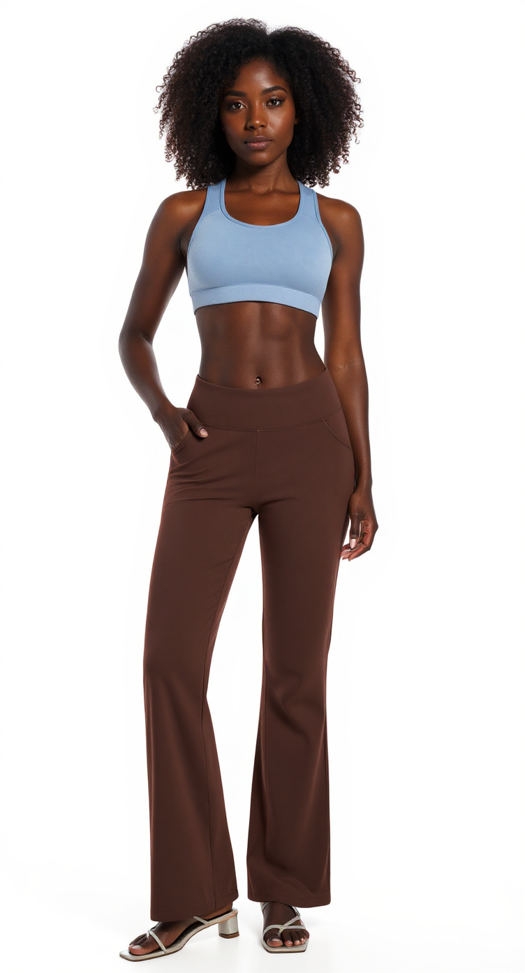 Bootcut Yoga Pants in Mahoganymaroon — Studio to Street style look
